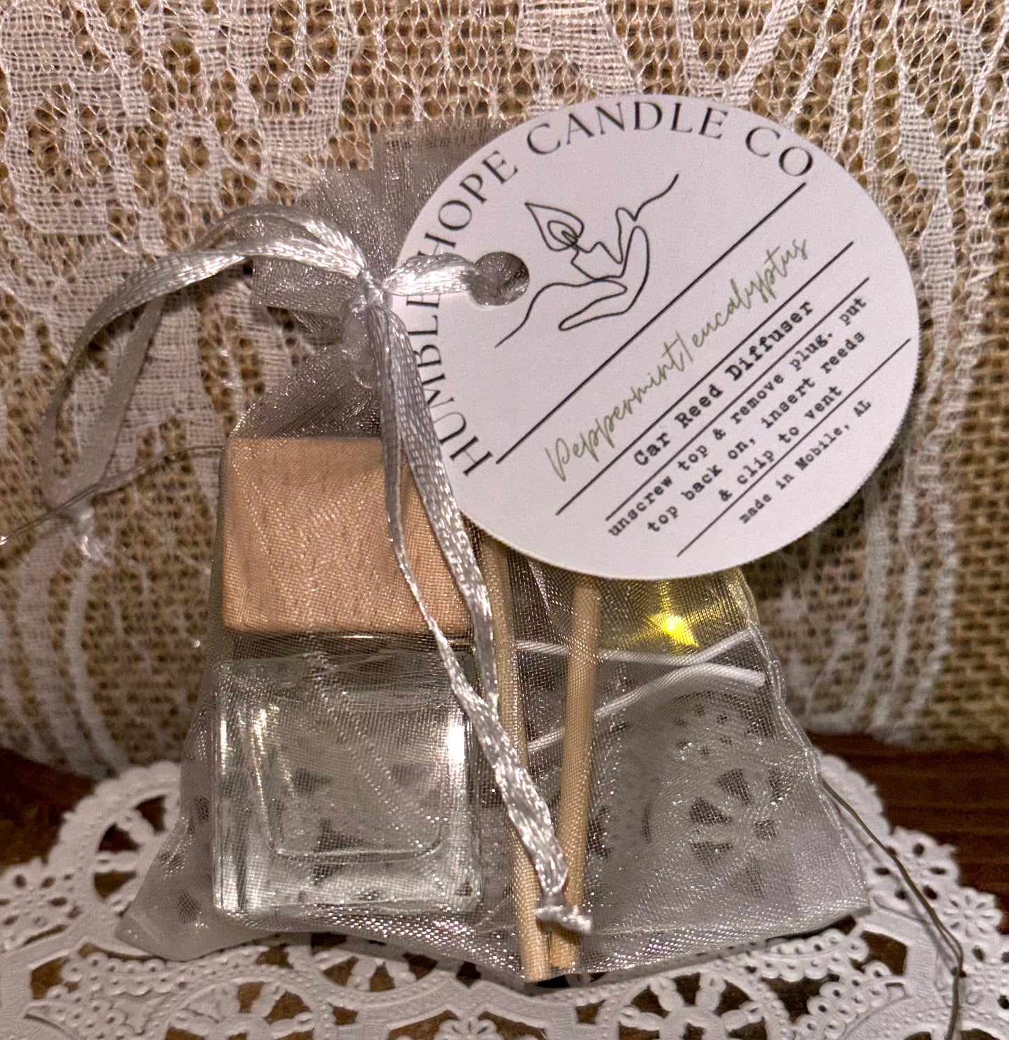 Peppermint/Eucalyptus Car Reed Diffuser